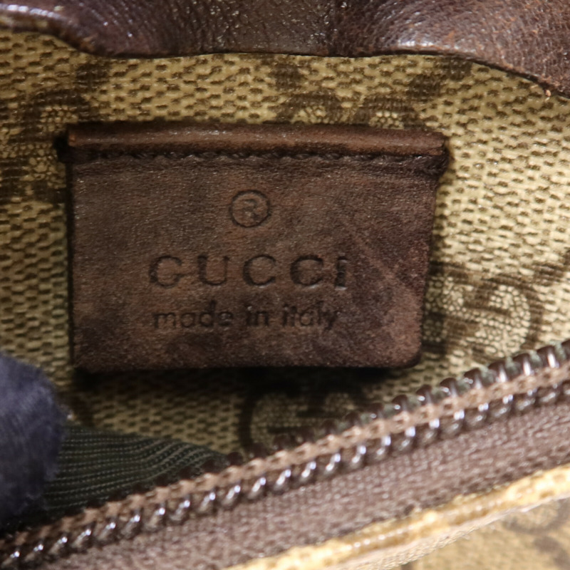 GUCCI 塗層帆布Belt Bag銀扣腰包-5