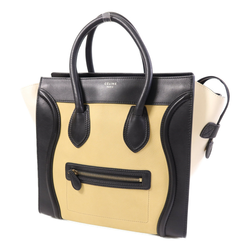 CELINE 牛皮皮革Mini Luggage金扣手挽袋-2