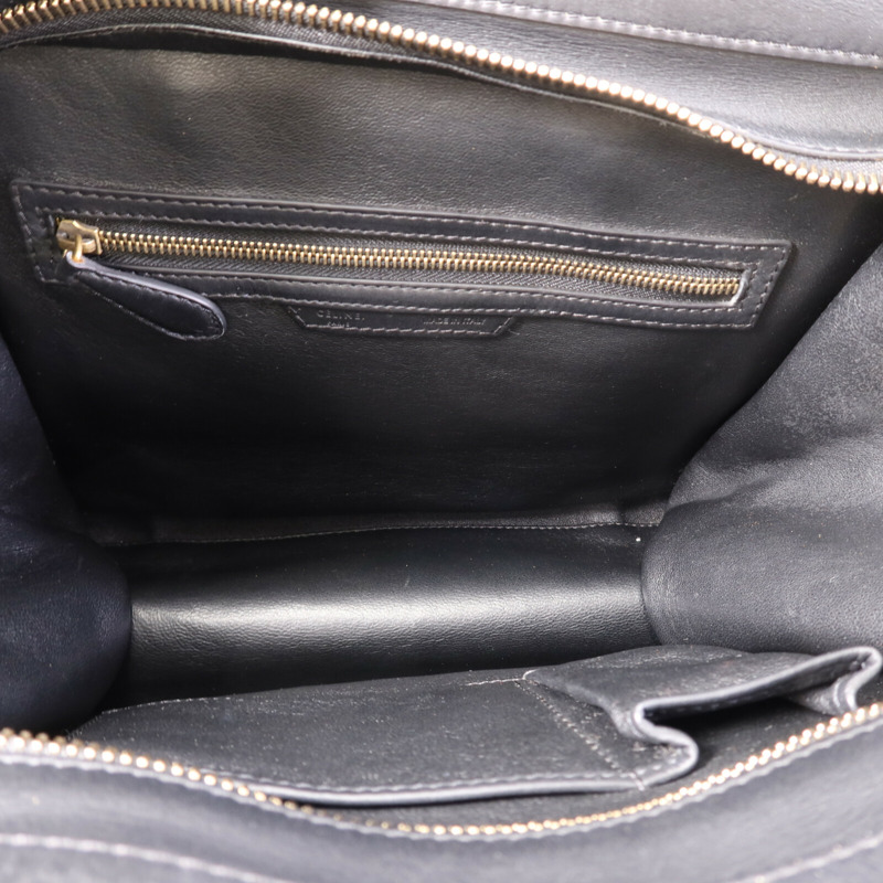 CELINE 牛皮皮革Mini Luggage金扣手挽袋-4