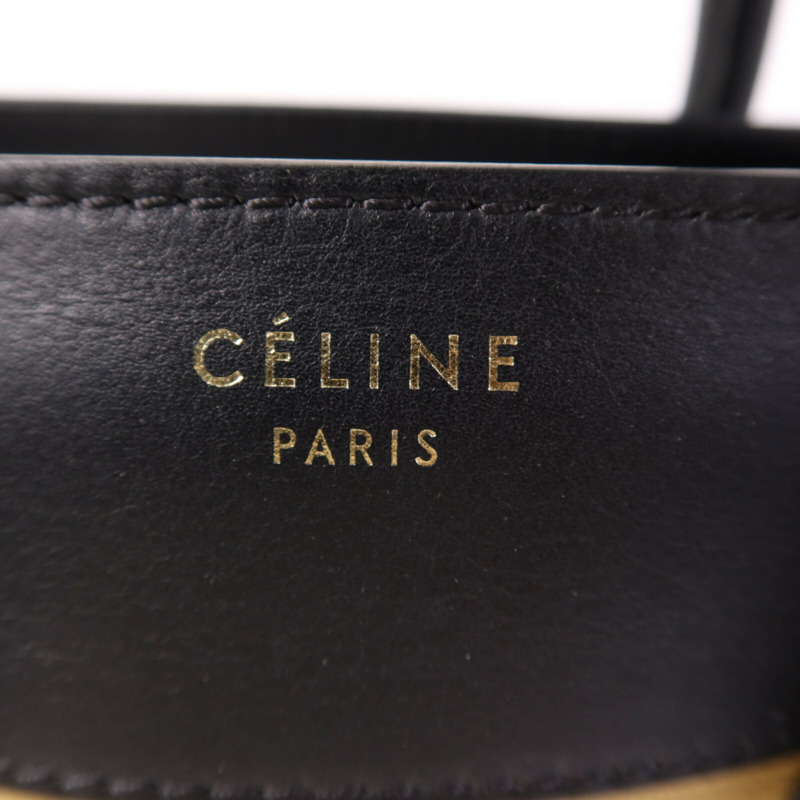 CELINE 牛皮皮革Mini Luggage金扣手挽袋-5