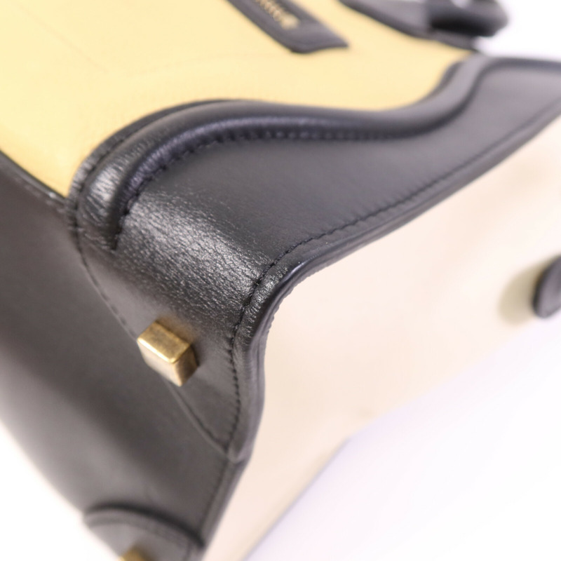 CELINE 牛皮皮革Mini Luggage金扣手挽袋-11