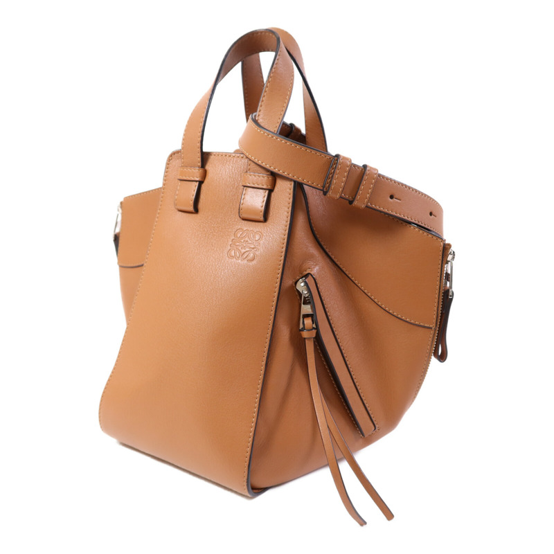 LOEWE 牛皮皮革Hammock Small銀扣肩背袋-2