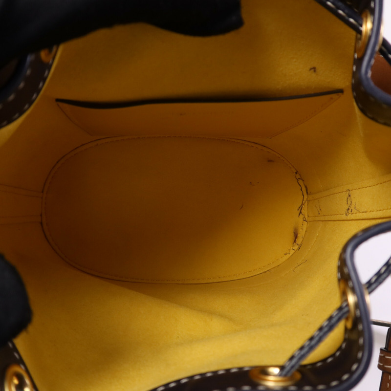 Tory Burch 帆布/皮革Bucket Bag金扣手挽肩背兩用袋-4