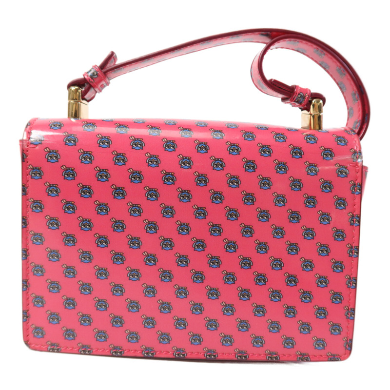 Salvatore Ferragamo 塗層帆布Mini Vara Zoo金扣肩背袋-1