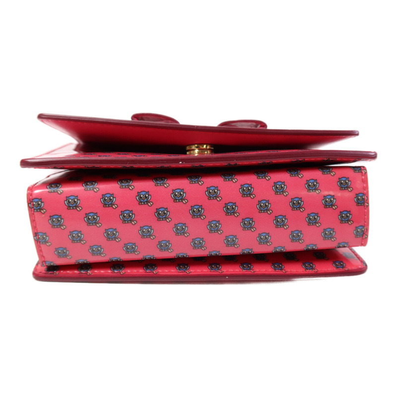 Salvatore Ferragamo 塗層帆布Mini Vara Zoo金扣肩背袋-3