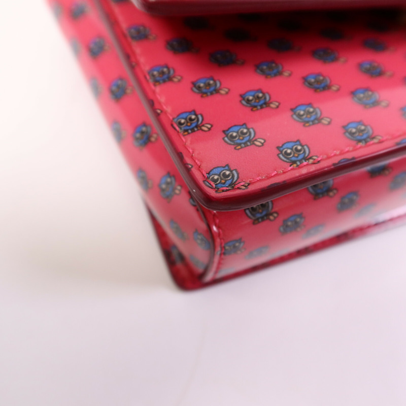 Salvatore Ferragamo 塗層帆布Mini Vara Zoo金扣肩背袋-9