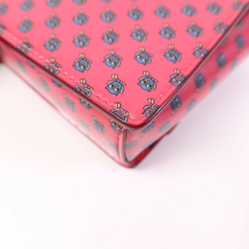 Salvatore Ferragamo 塗層帆布Mini Vara Zoo金扣肩背袋-10