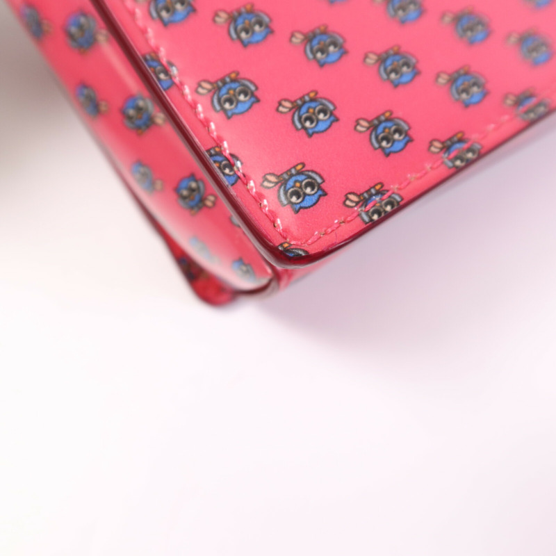 Salvatore Ferragamo 塗層帆布Mini Vara Zoo金扣肩背袋-11