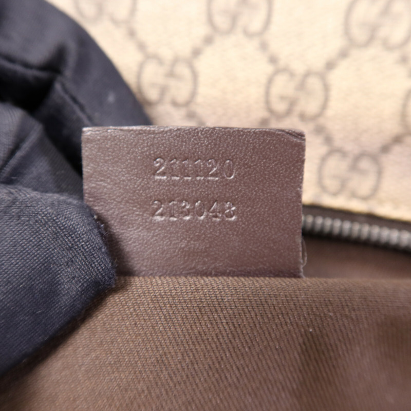 GUCCI 塗層帆布Shoulder Bag銀扣肩背袋-6