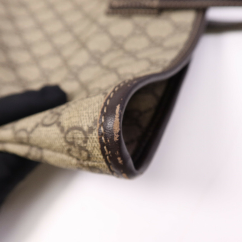 GUCCI 塗層帆布Shoulder Bag銀扣肩背袋-12