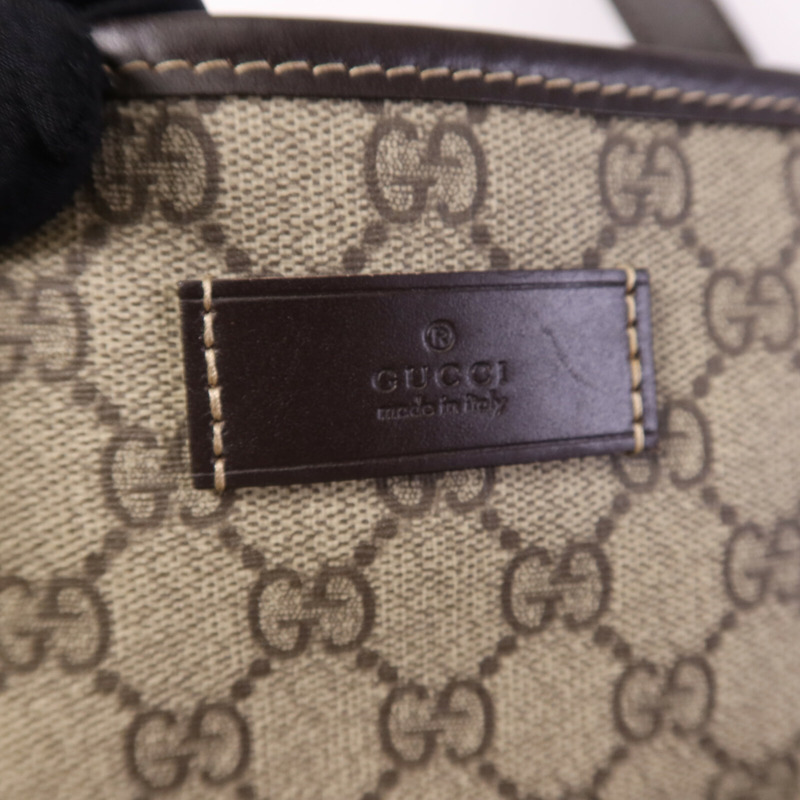 GUCCI 塗層帆布Shoulder Bag銀扣肩背袋-13