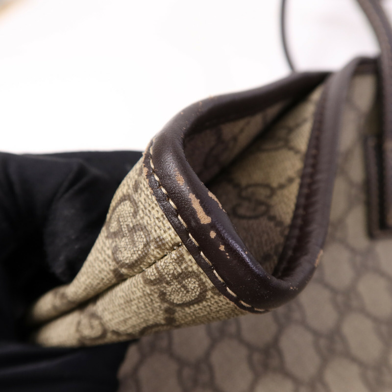 GUCCI 塗層帆布Shoulder Bag銀扣肩背袋-14