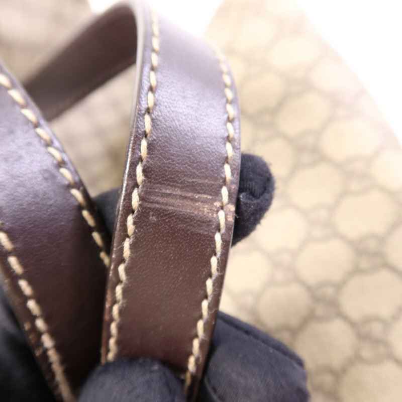 GUCCI 塗層帆布Shoulder Bag銀扣肩背袋-15