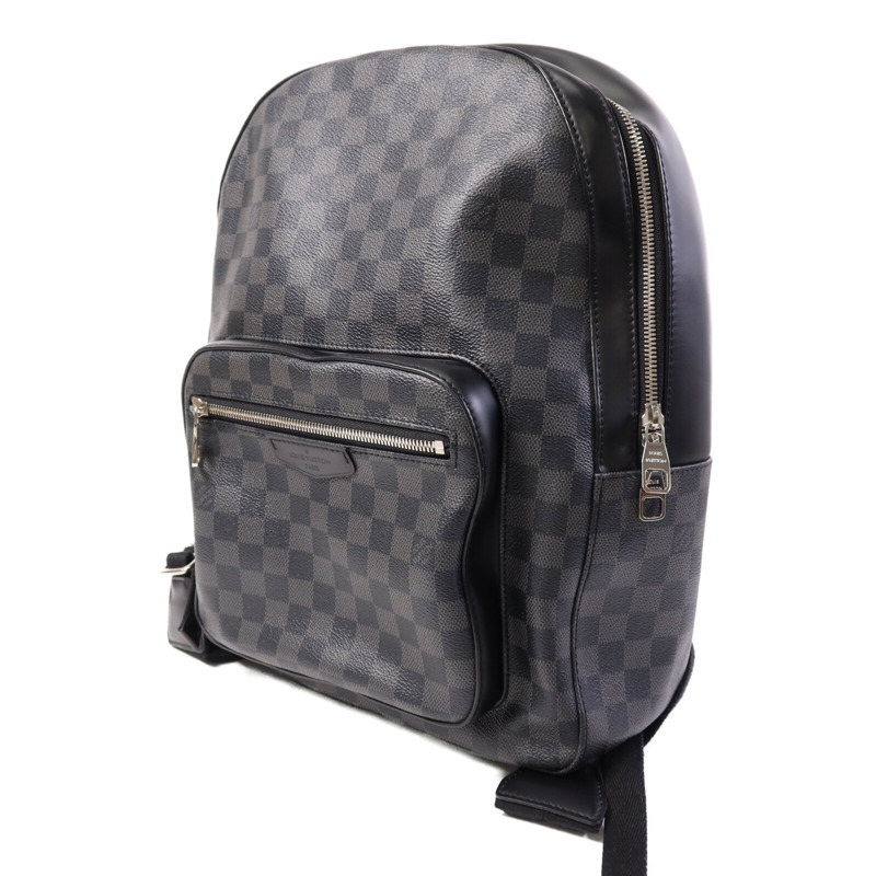 LOUIS VUITTON Damier Graphite Josh銀扣背包-2