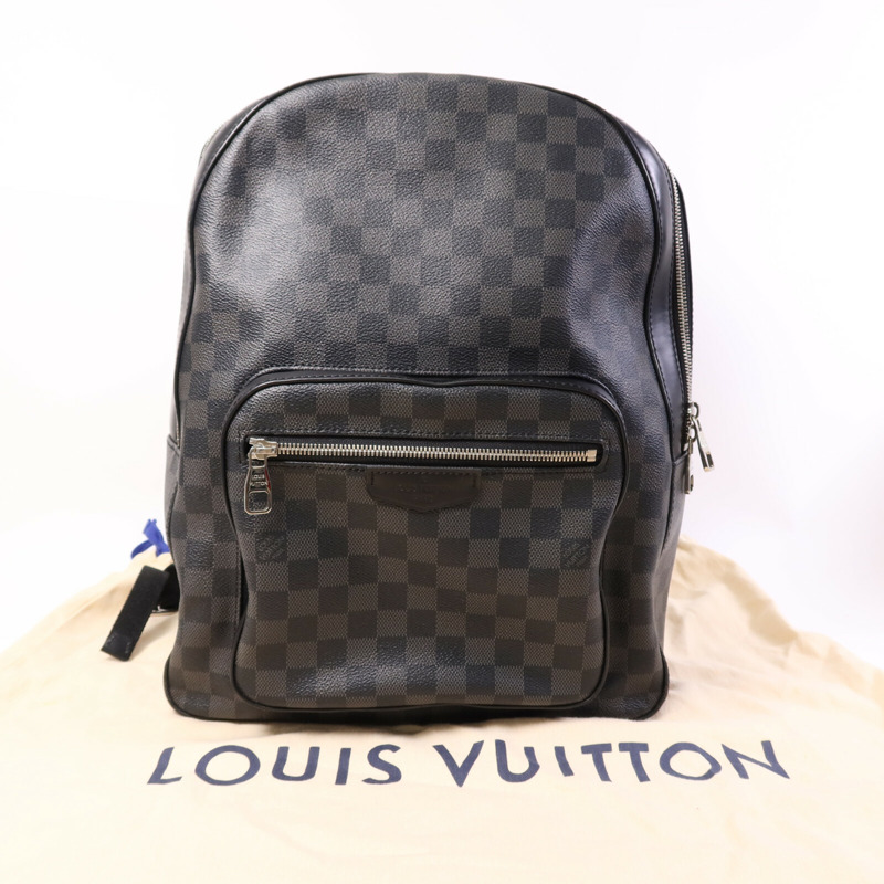 LOUIS VUITTON Damier Graphite Josh銀扣背包-8