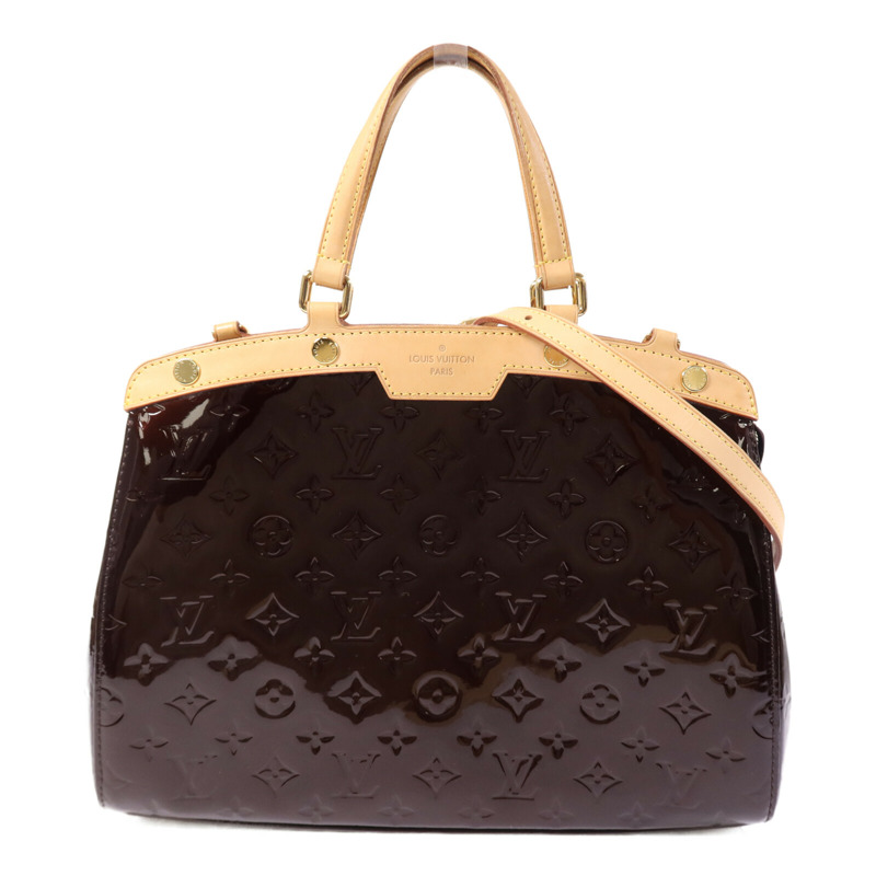 LOUIS VUITTON Monogram Vernis Brea MM金扣手挽肩背兩用袋-0