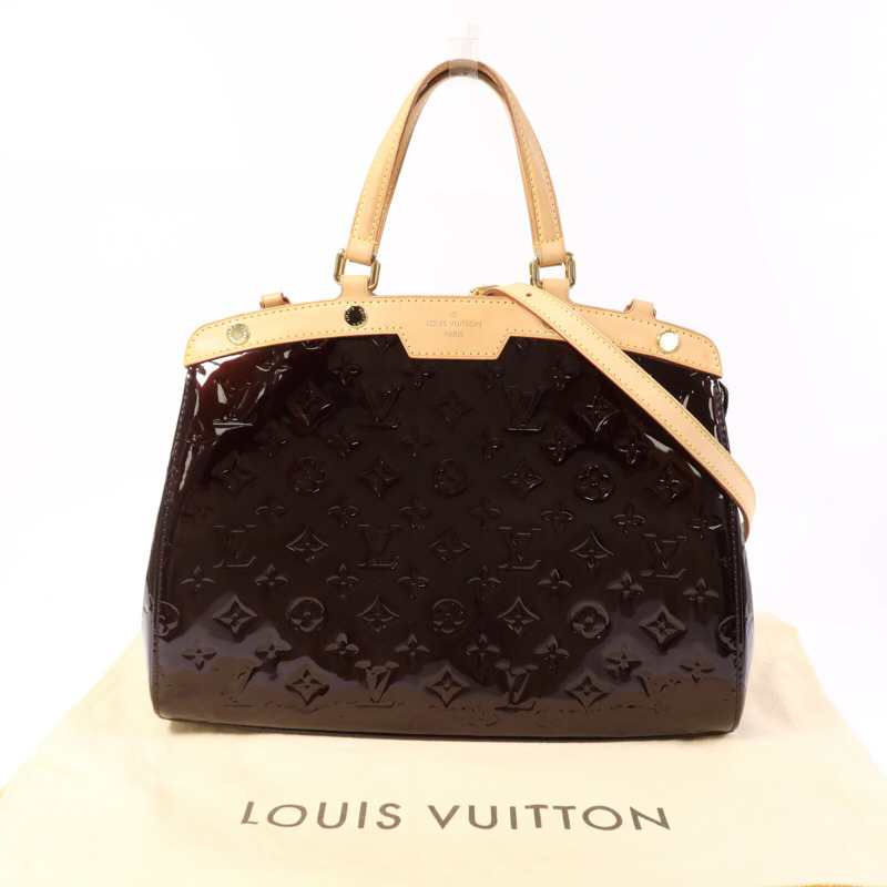 LOUIS VUITTON Monogram Vernis Brea MM金扣手挽肩背兩用袋-9