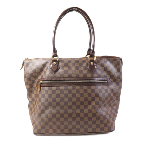 LOUIS VUITTON Damier Saleya GM金扣手挽袋