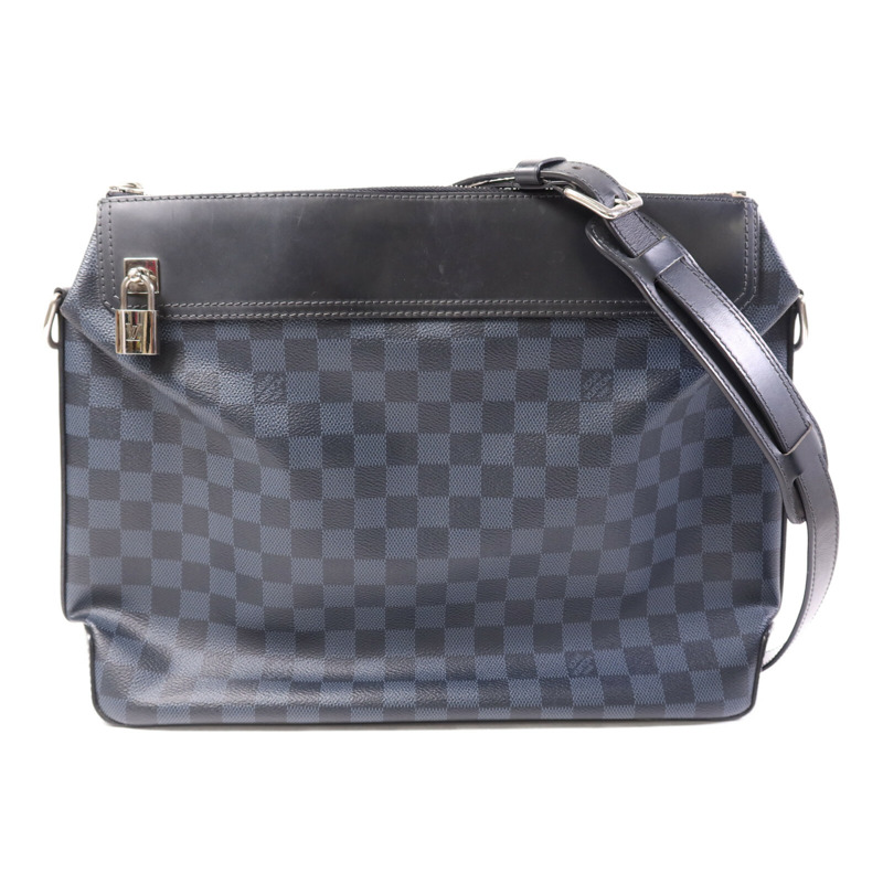 LOUIS VUITTON Damier Cobalt Greenwich Messenger銀扣肩背袋-0