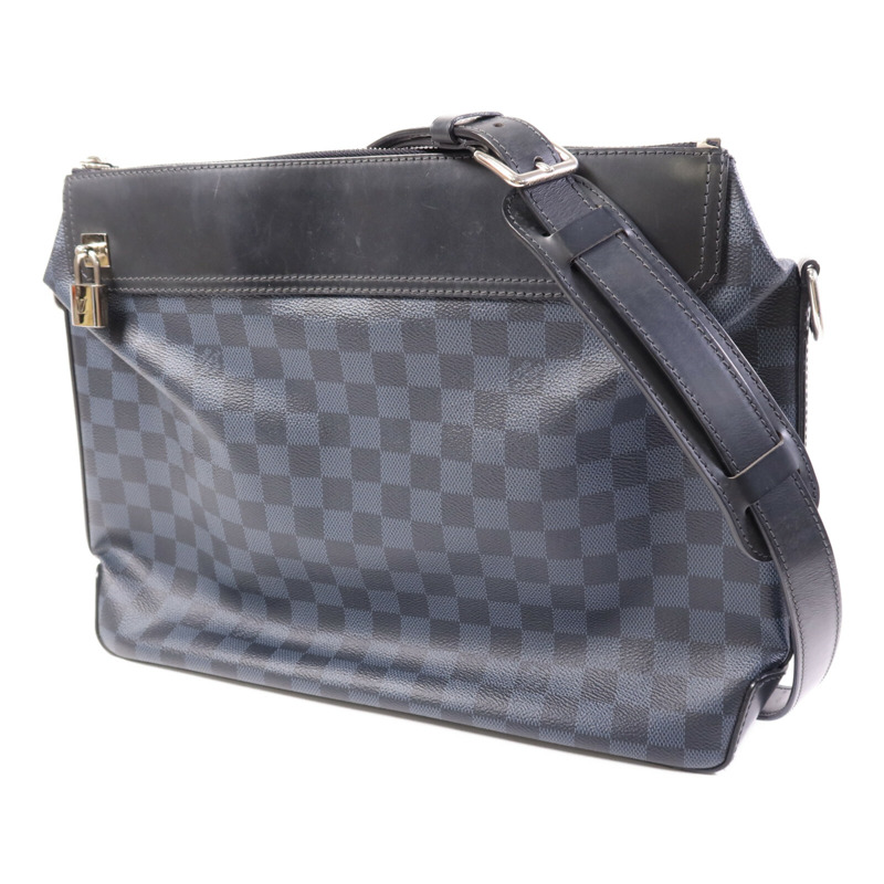 LOUIS VUITTON Damier Cobalt Greenwich Messenger銀扣肩背袋-2