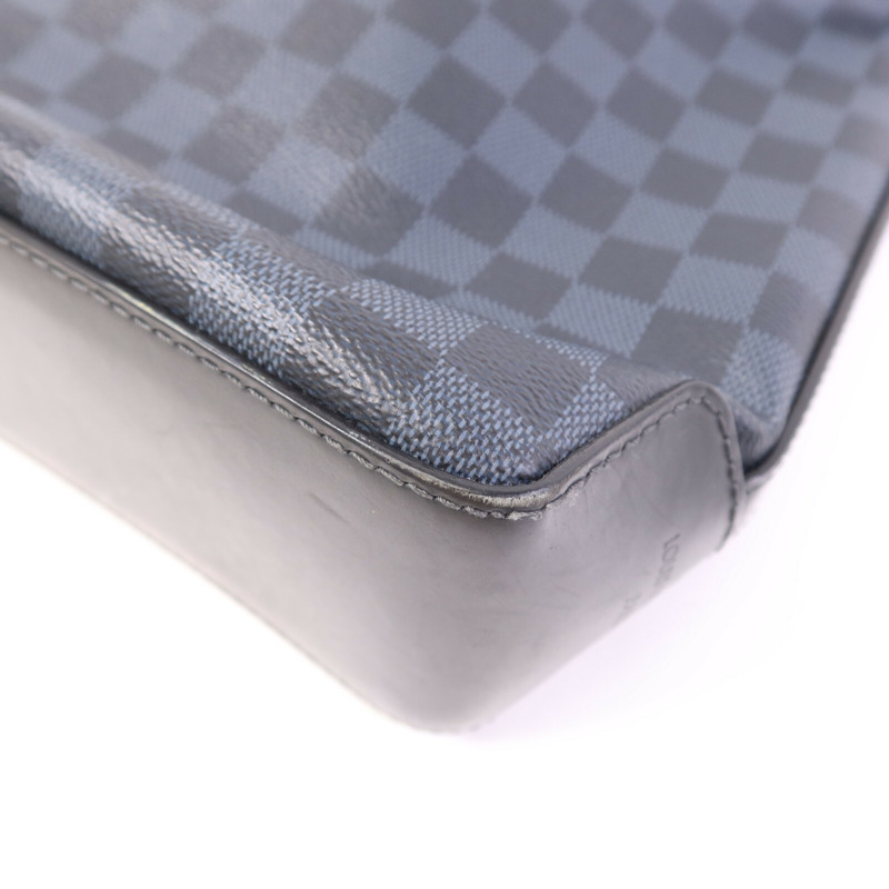 LOUIS VUITTON Damier Cobalt Greenwich Messenger銀扣肩背袋-10