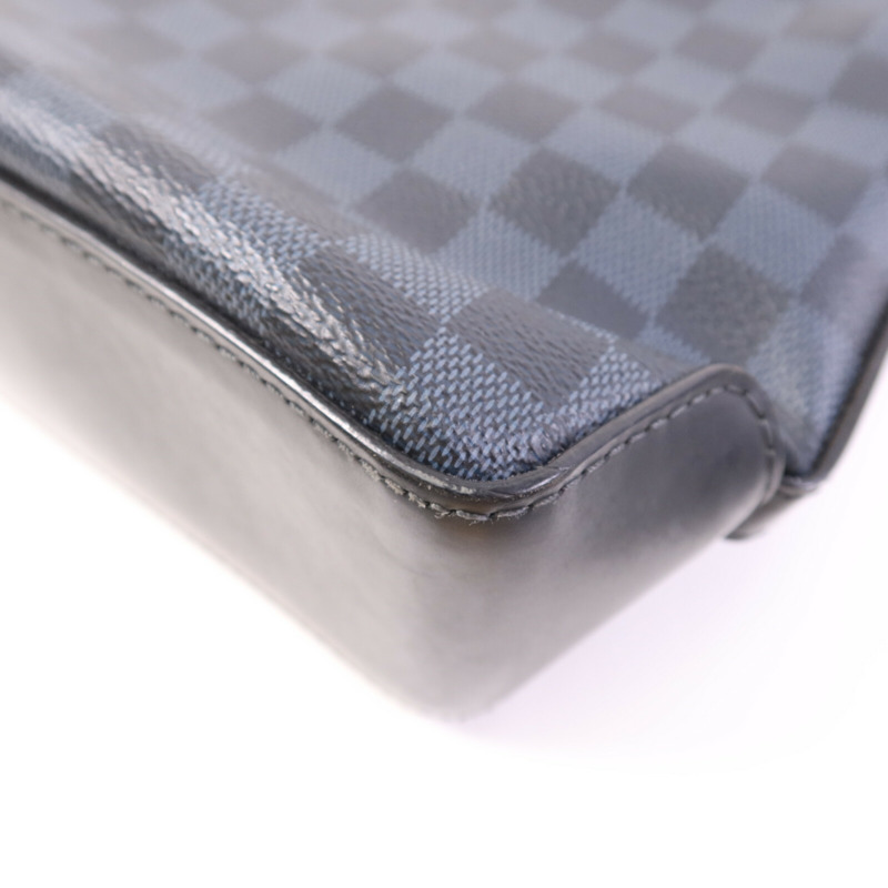 LOUIS VUITTON Damier Cobalt Greenwich Messenger銀扣肩背袋-12