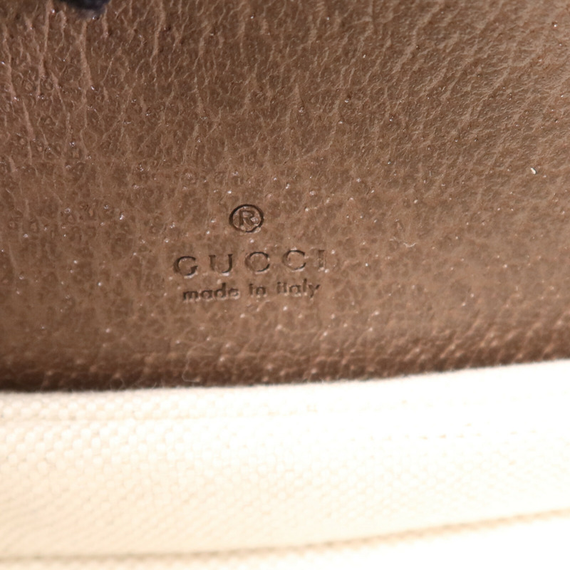 GUCCI 帆布Bamboo 1947金扣肩背袋-5