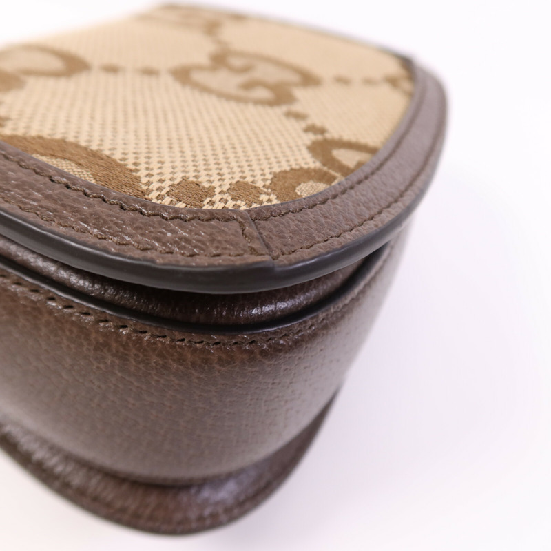 GUCCI 帆布Bamboo 1947金扣肩背袋-13