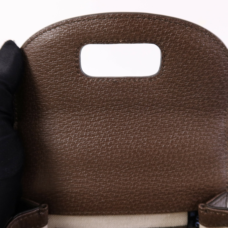 GUCCI 帆布Bamboo 1947金扣肩背袋-15