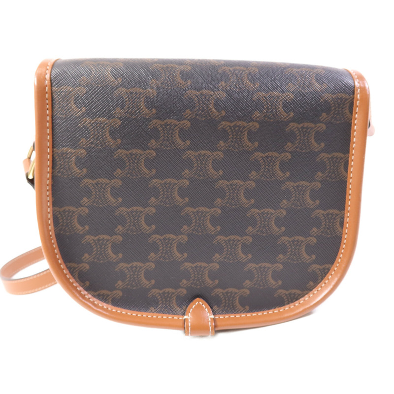 CELINE 塗層帆布Folco Bag金扣肩背袋-1