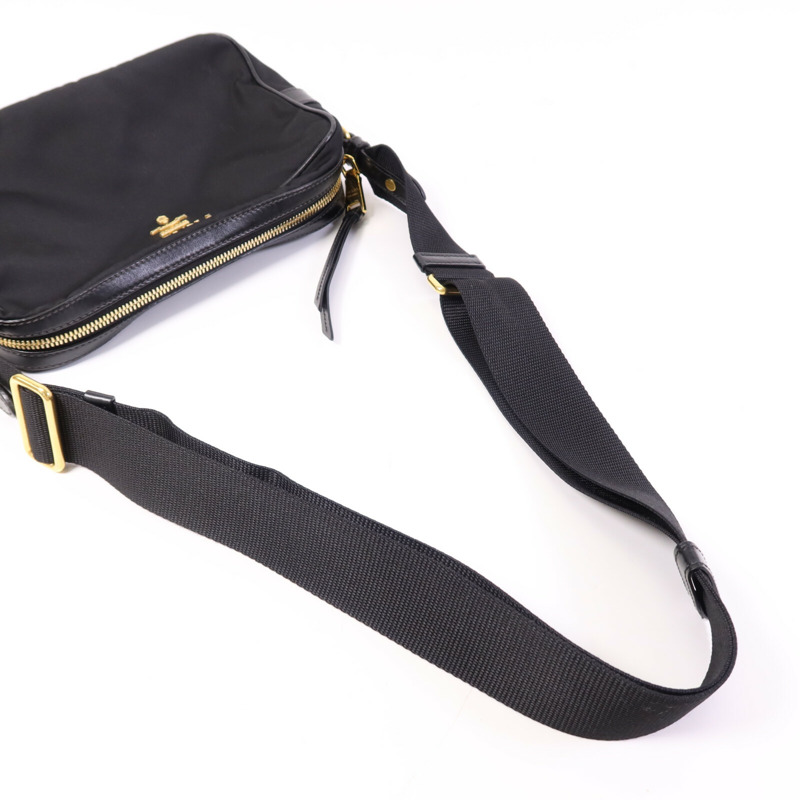 PRADA 尼龍Shoulder Bag金扣肩背袋-8