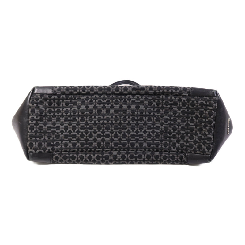 COACH 帆布Tote Bag銀扣肩背袋-3