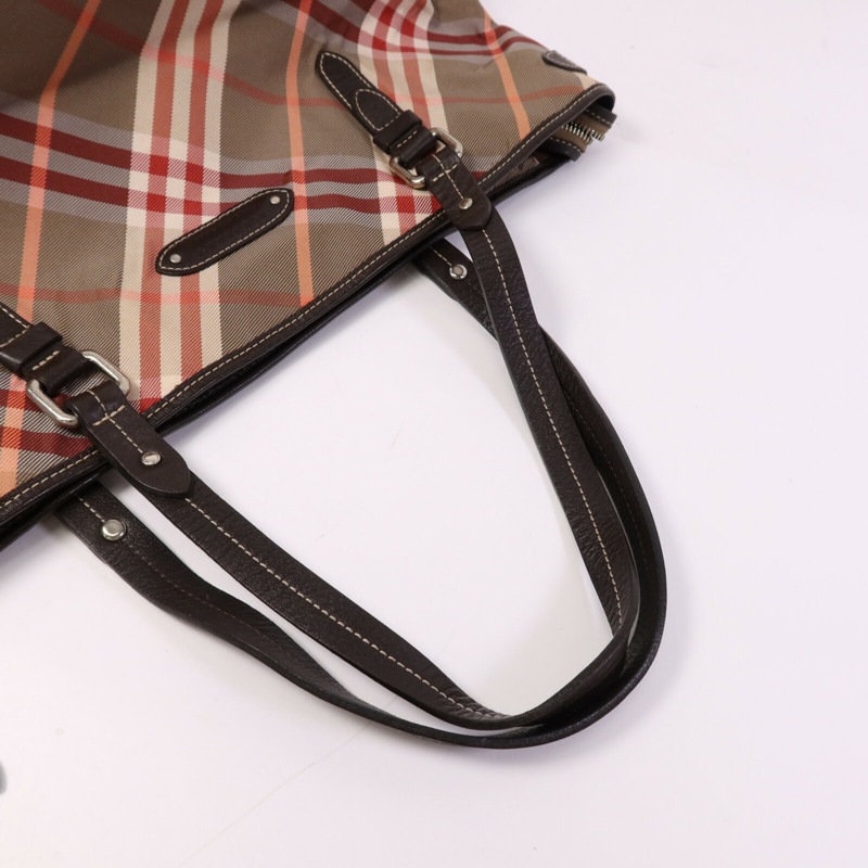 BURBERRY 帆布Tote Bag銀扣手挽袋-7