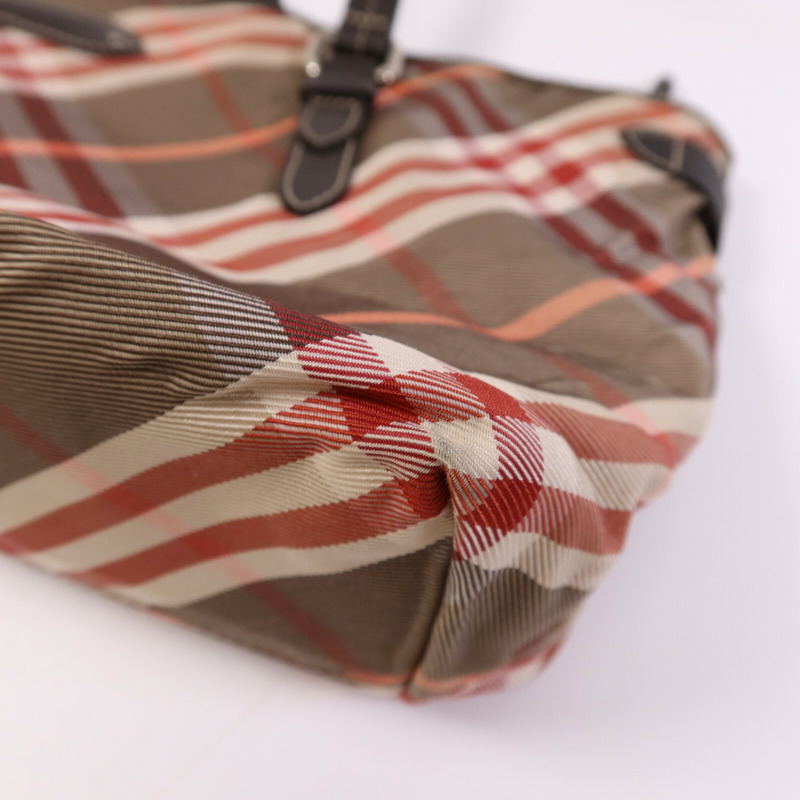 BURBERRY 帆布Tote Bag銀扣手挽袋-8