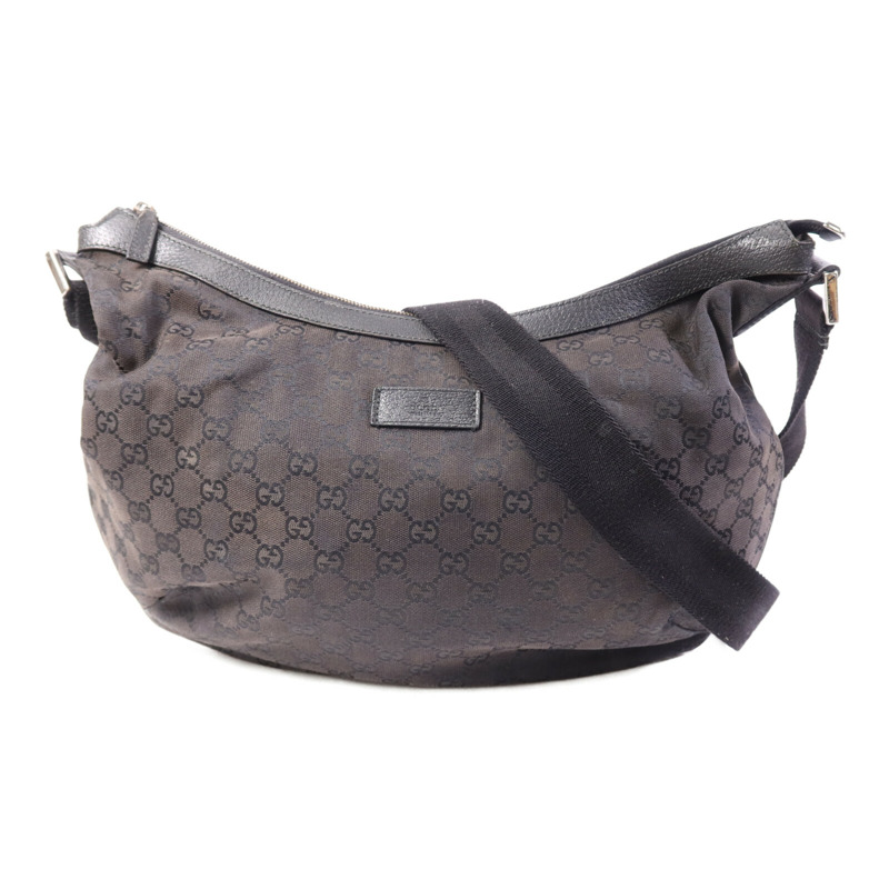 GUCCI 帆布Shoulder Bag銀扣肩背袋-0