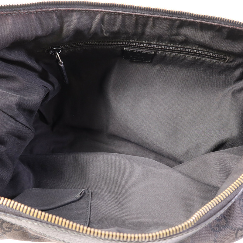 GUCCI 帆布Shoulder Bag銀扣肩背袋-4