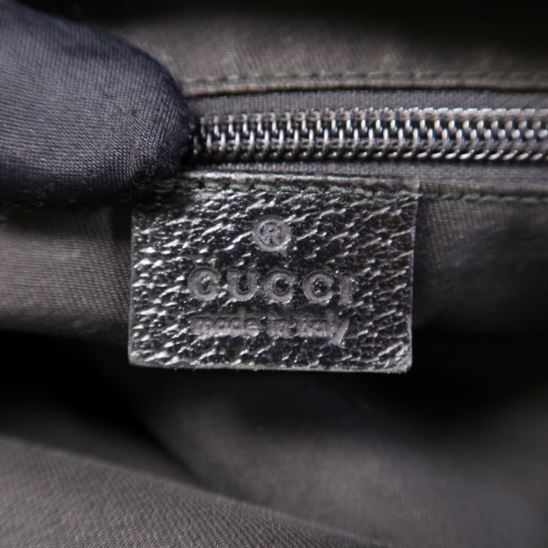 GUCCI 帆布Shoulder Bag銀扣肩背袋-5