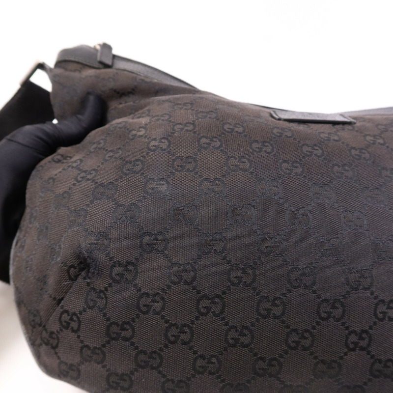 GUCCI 帆布Shoulder Bag銀扣肩背袋-13