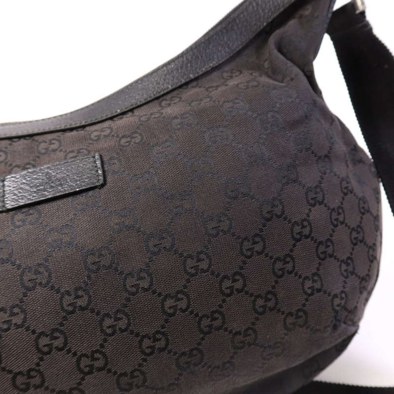 GUCCI 帆布Shoulder Bag銀扣肩背袋-14