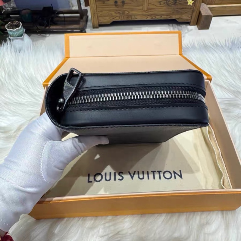LV ZIPPY XL 黑色老花手拿包 錢包 尺寸約22x5 附件原盒原塵袋-5
