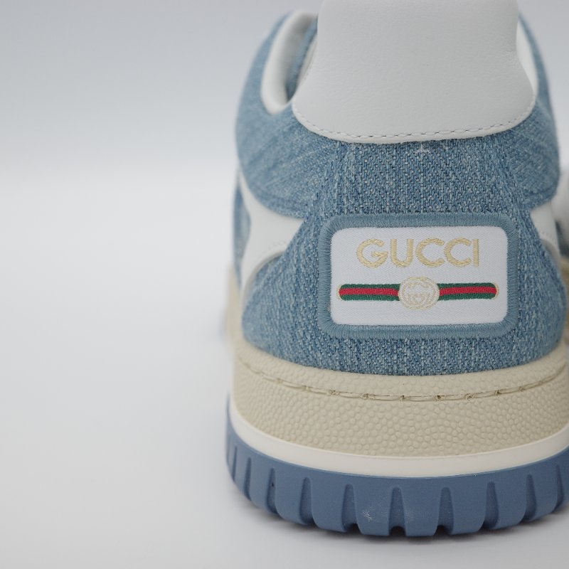 【CP 精選🌟小編推薦】Gucci古馳 Re-Web GG 淺藍色 丹寧 皮革 女士運動鞋 EU36-9