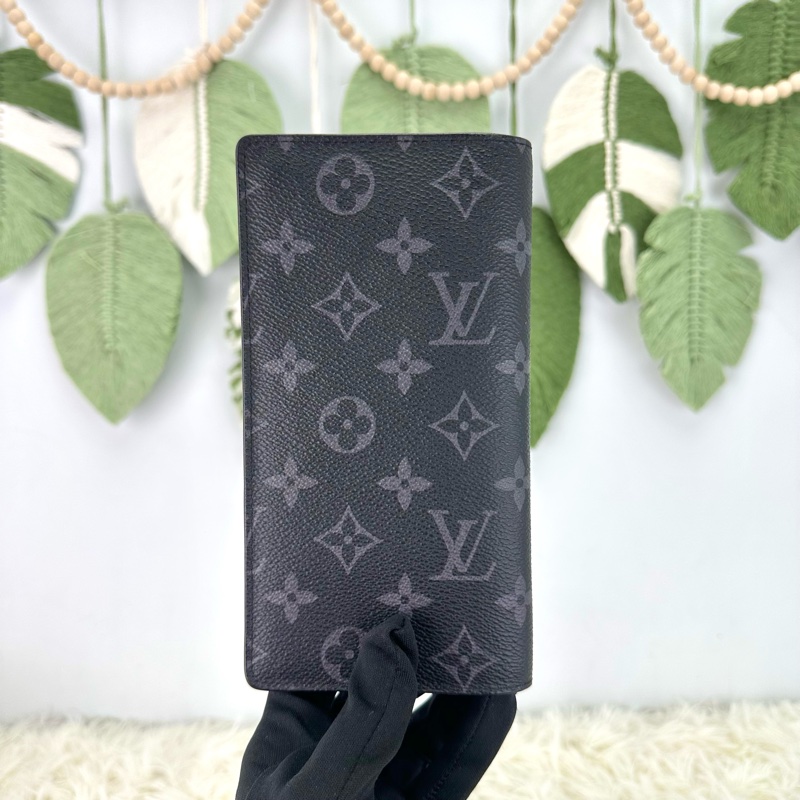 LV Brazza 黑色老花長銀包 晶片款 全套有盒-3