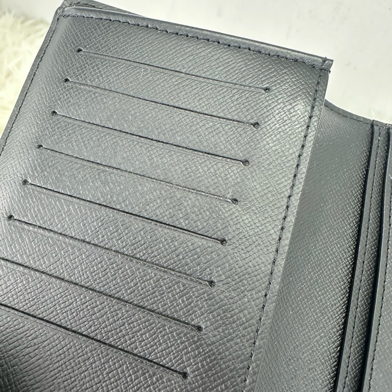 LV Brazza 黑色老花長銀包 晶片款 全套有盒-6