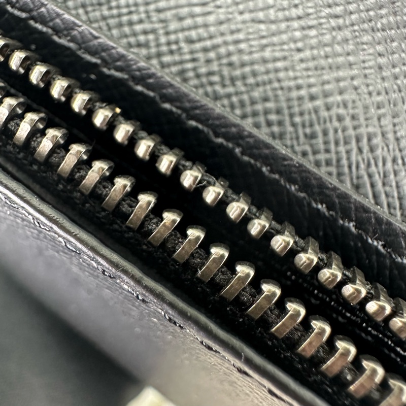 LV Brazza 黑色老花長銀包 晶片款 全套有盒-10