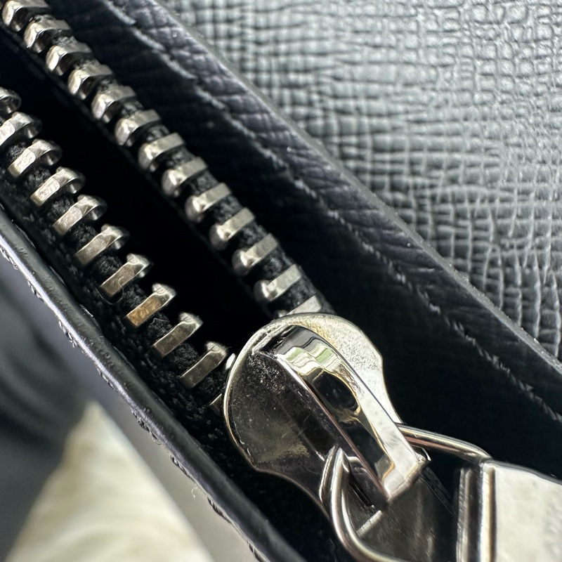 LV Brazza 黑色老花長銀包 晶片款 全套有盒-11