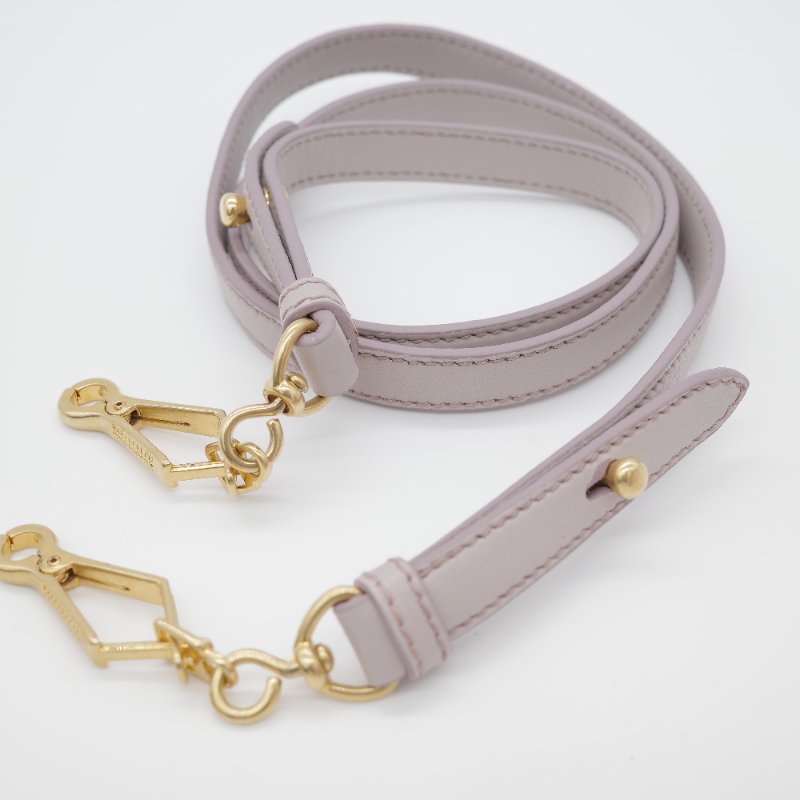 Miu Miu 繆繆 Nappa Matelassé 粉灰色 羊皮 手提 皺褶 斜背 手提 兩用包-10