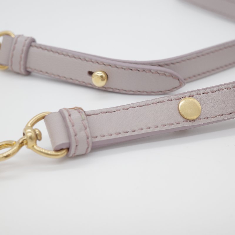 Miu Miu 繆繆 Nappa Matelassé 粉灰色 羊皮 手提 皺褶 斜背 手提 兩用包-12