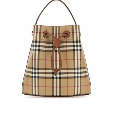 Burberry 女士 格紋水桶包均碼碼26cm*16cm*26cm