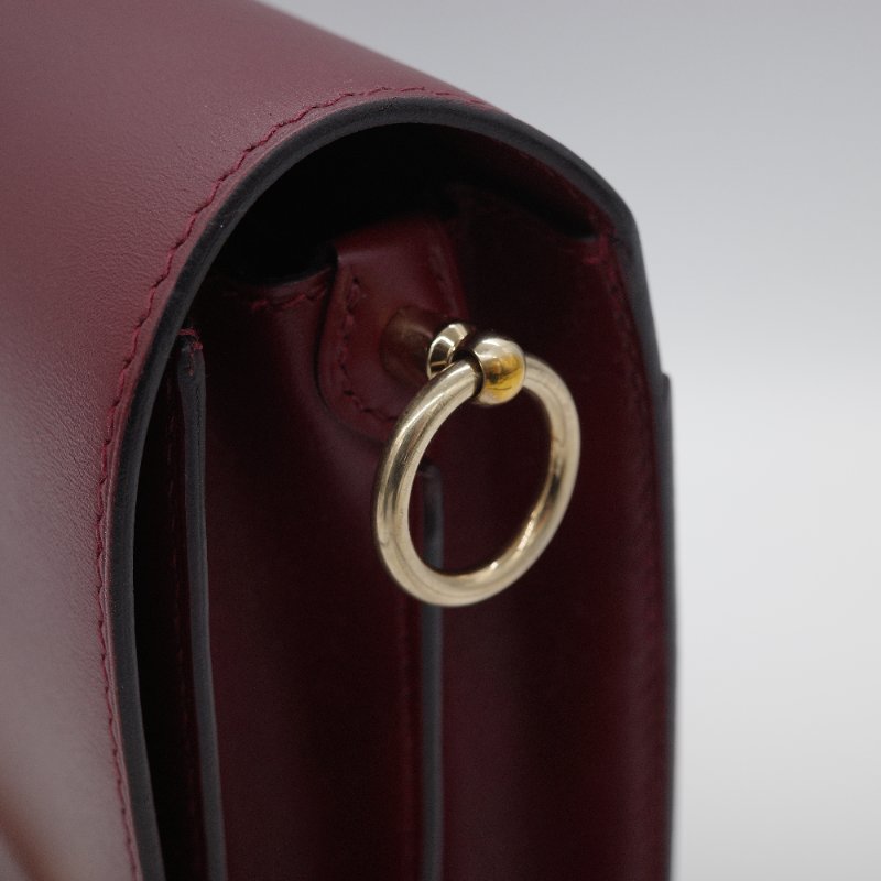 Hermès 愛馬仕 豬鼻子 Roulis 波爾多酒紅 金色 淡金扣 肩背包-4