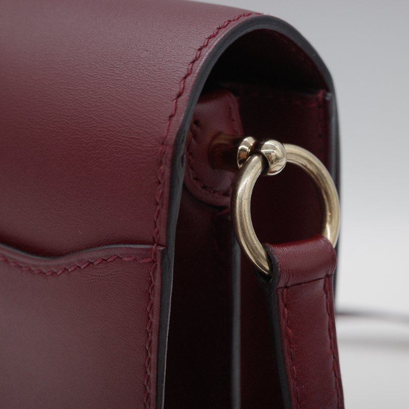 Hermès 愛馬仕 豬鼻子 Roulis 波爾多酒紅 金色 淡金扣 肩背包-8